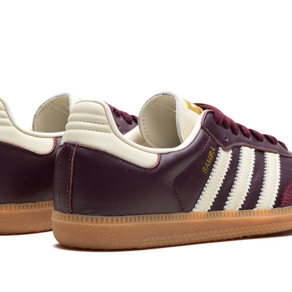 Adidas Samba OG Maroon Gold Metallic Women's