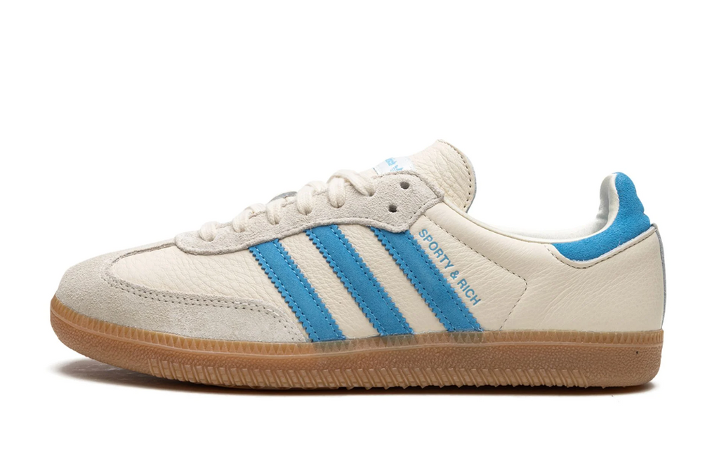 adidas gazelle silver green womens Adidas Samba OG Sporty & Rich Cream Blue Men's – Pimp Kicks