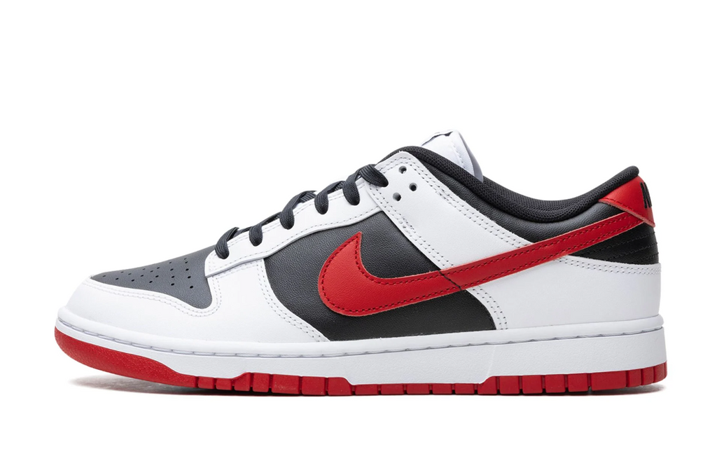 Nike Dunk Low White University Red Black Men's â Pimp Kicks