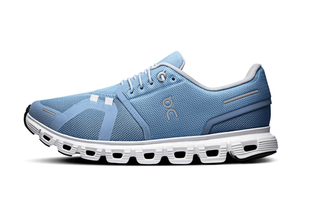 On Cloud Women's Cloud 6 Running Shoes- Chambray/ White