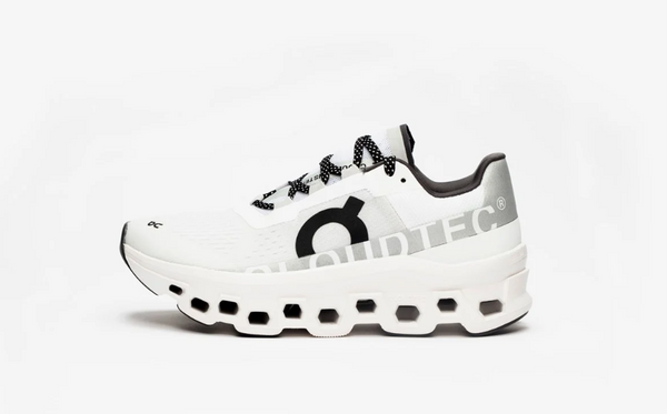 On Running Cloudmonster White Black Gray Women's