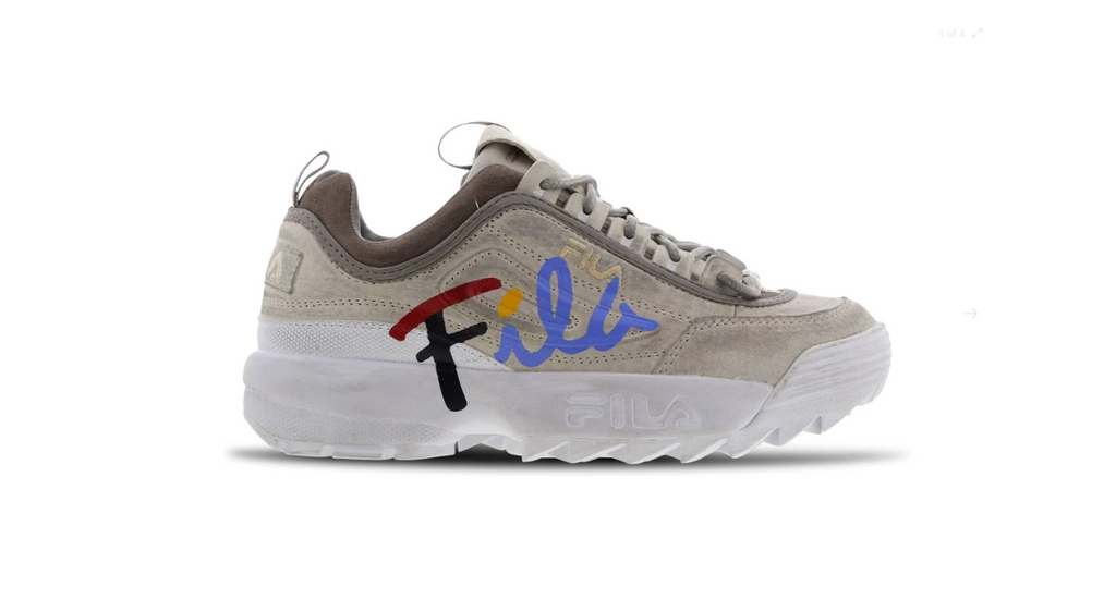 Fila Disruptor 2 Script Distressed Women s