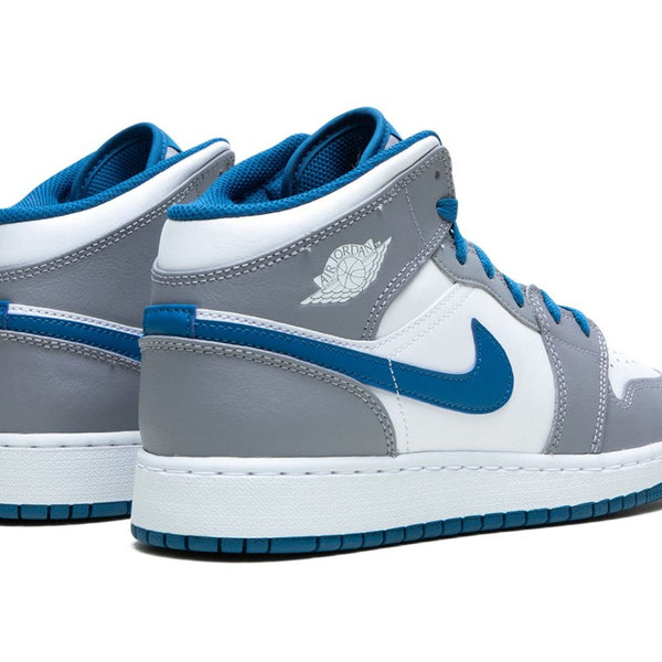 Jordan 1 Mid True Blue Cement (Gradeschool)