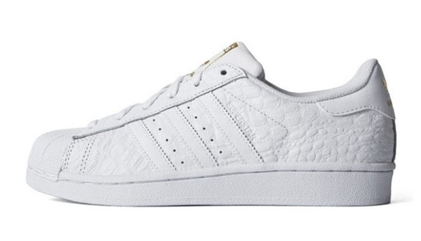 Adidas Superstar White Gold Croc Men's - Pimp Kicks