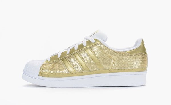 Adidas Superstar Metallic Gold Sequin Women's - Pimp Kicks