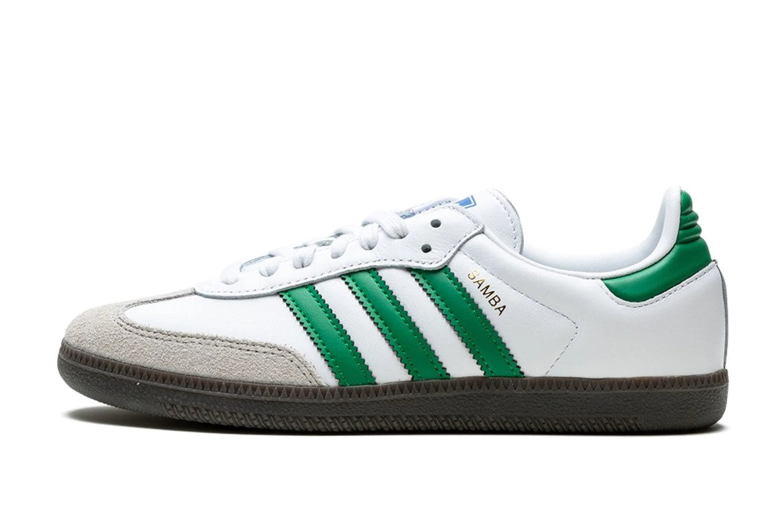 Adidas Samba OG White Green Men's Pimp Kicks Adidas Samba OG White Green Men's Pimp Kicks