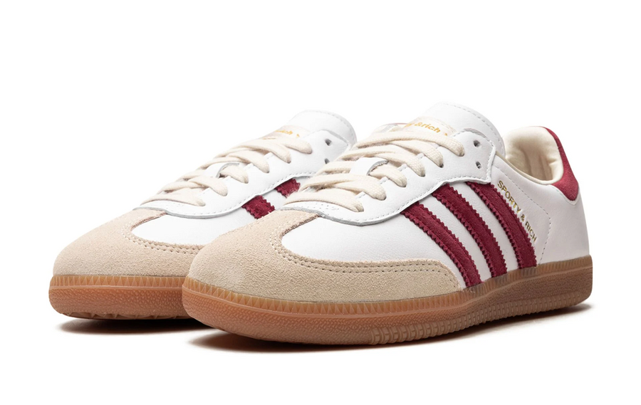 Adidas Samba Sporty & Rich White Collegiate Burgundy Men's