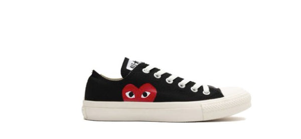 Converse Comme des Garçons PLAY x Chuck Taylor All Star Low Black Men's Japan Release