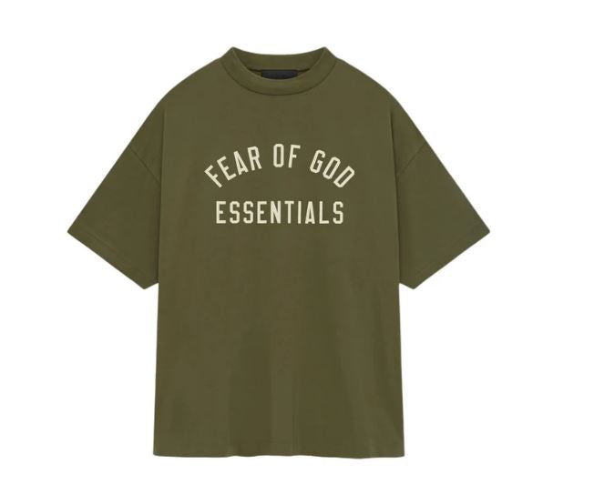 Fear of God Essentials Jersey Crewneck Tee Military