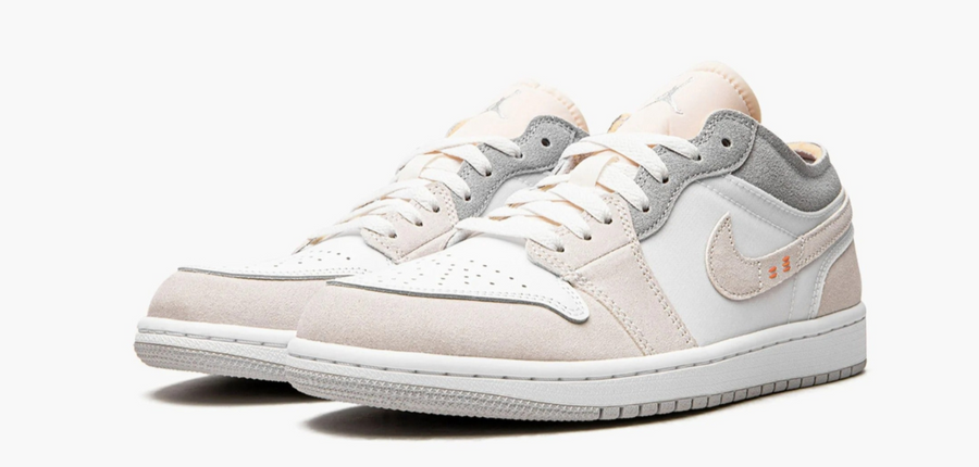 Jordan 1 Low Inside Out Cream White Light Grey (Gradeschool)