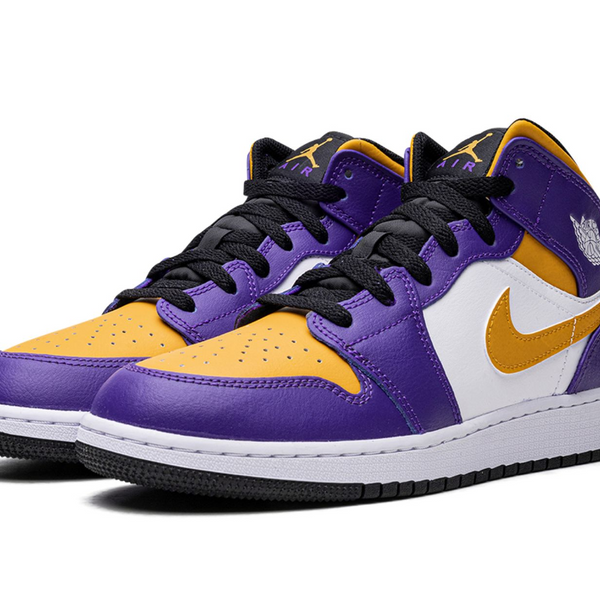 Jordan 1 Mid Lakers 2022 (Gradeschool)