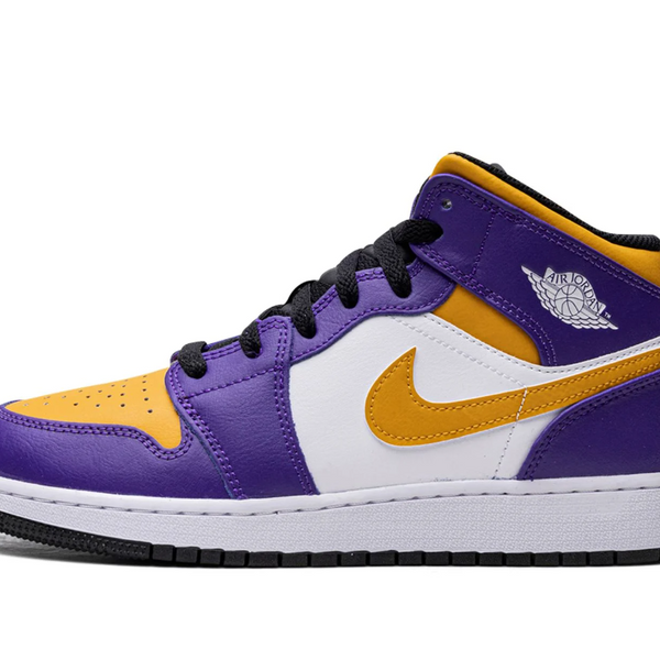 Jordan 1 Mid Lakers 2022 (Gradeschool)