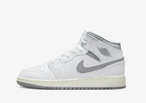 Jordan 1 Mid Neutral Grey White (Gradeschool)