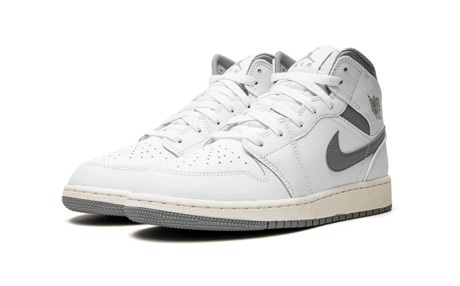 Jordan 1 Mid Neutral Grey White (Gradeschool)