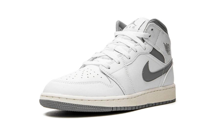 Jordan 1 Mid Neutral Grey White (Gradeschool)
