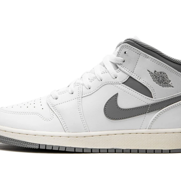 Jordan 1 Mid Neutral Grey White (Gradeschool) - Pimp Kicks
