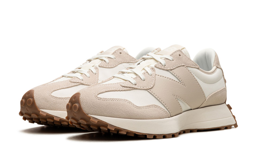 New Balance 327 Beige White Gum Pink Women's