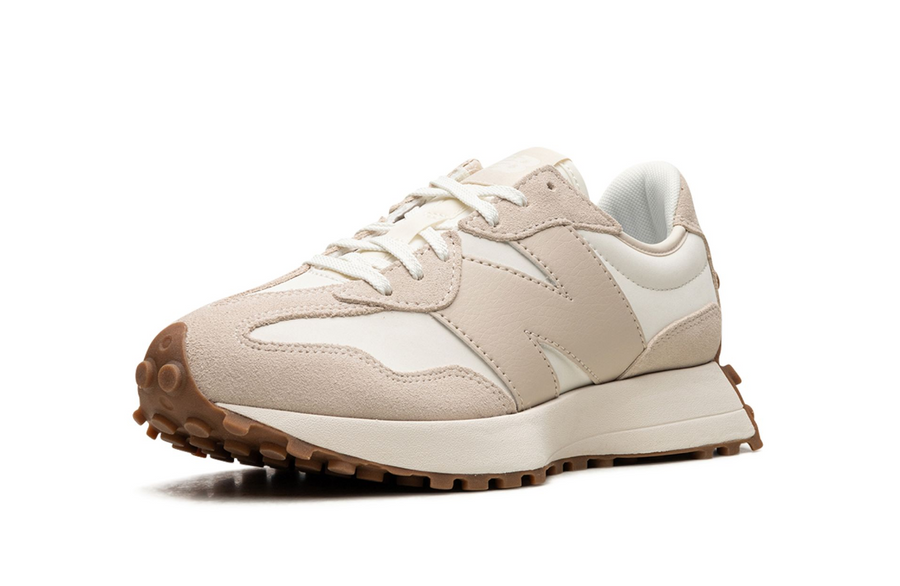 New Balance 327 Beige White Gum Pink Women's