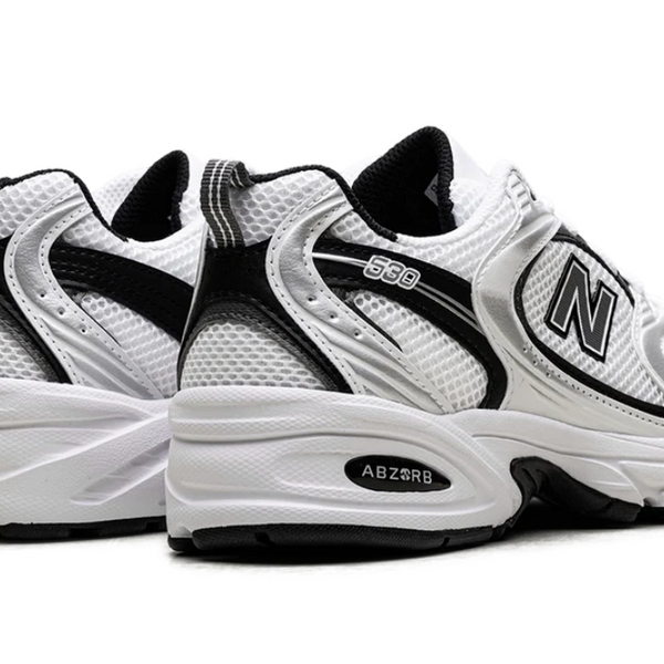 New Balance 530 White Silver Metallic Black Men's