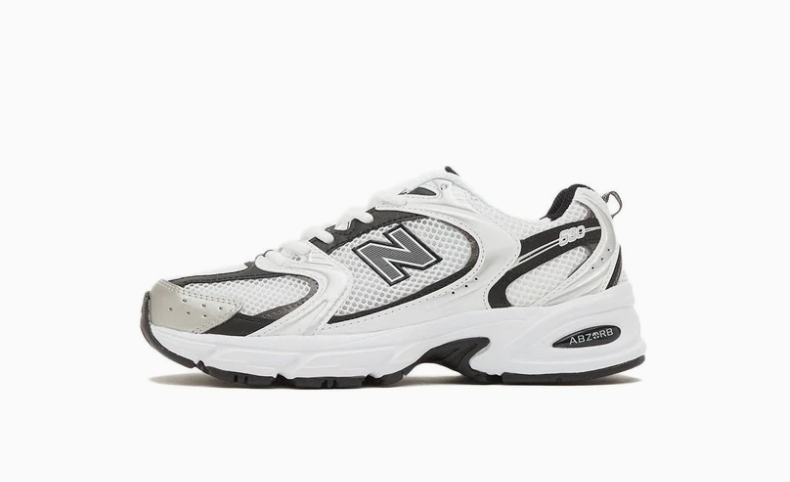 New Balance 530 White Silver Metallic Black Men's