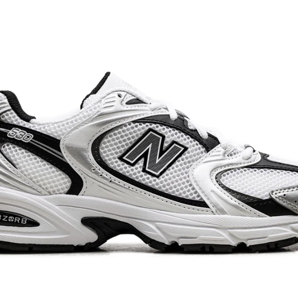 New Balance 530 White Silver Metallic Black Men's