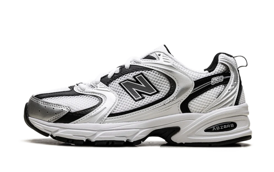 New Balance 530 White Silver Metallic Black Men's