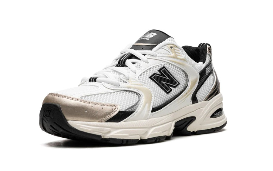 New Balance 530 White & Light Gold Metallic Men's