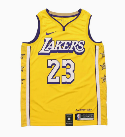 Nike LOS ANGELES LAKERS LEBRON JAMES CITY EDITION SWINGMAN JERSEY