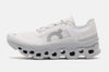 On Cloudmonster White And Glacier Grey Women's