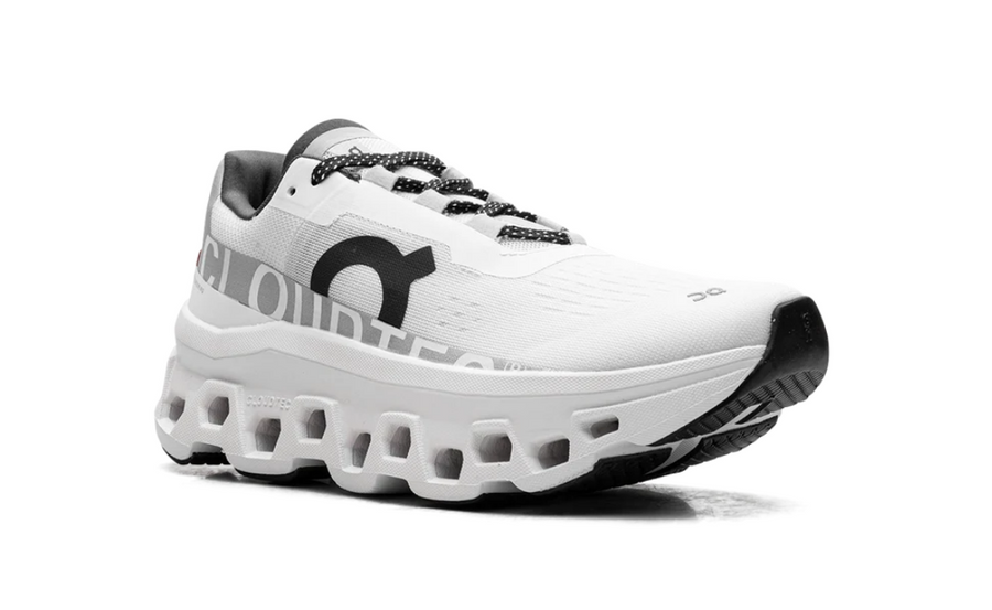 On Running Cloudmonster White Black Gray Women's