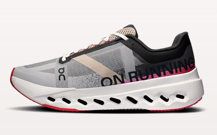 On Running Cloudsurfer Next Black White Pink Women's