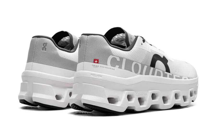 On Running Cloudmonster White Black Gray Women's