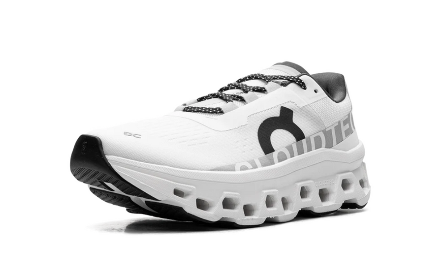 On Running Cloudmonster White Black Gray Women's