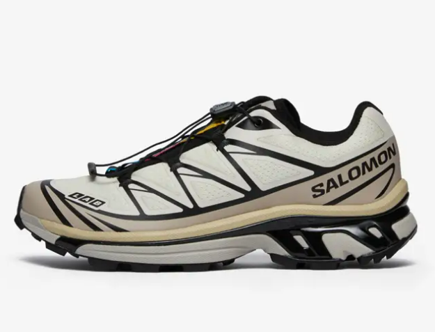 Salomon XT-6 Vanilla Ice Black Silver Cloud Men's