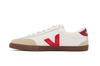 VEJA Volley Panelled Leather White Red Women's