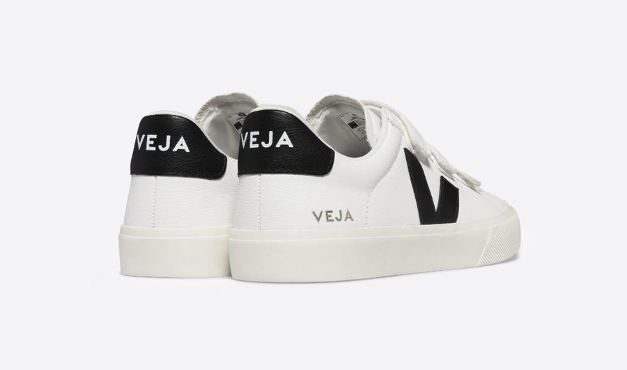 Veja Recife Chromefree Leather White Black Women's
