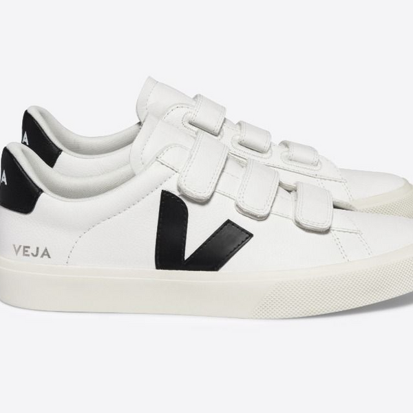 Veja Recife Chromefree Leather White Black Women's