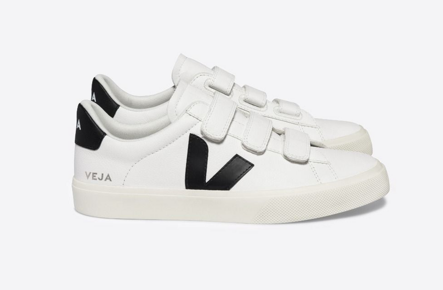 Veja Recife Chromefree Leather White Black Women's