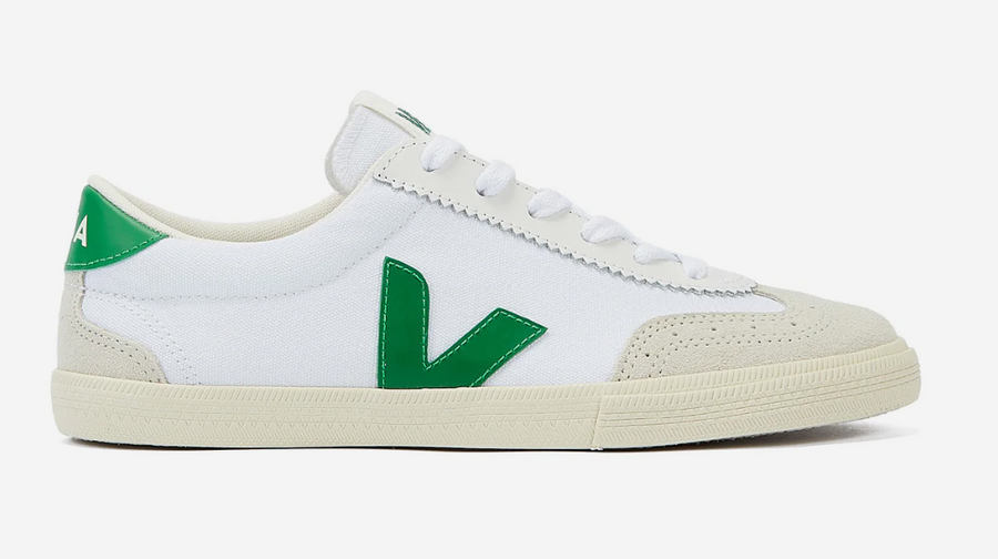 Veja Volley Canvas White Emeraude Women's