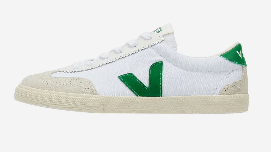 Veja Volley Canvas White Emeraude Women's