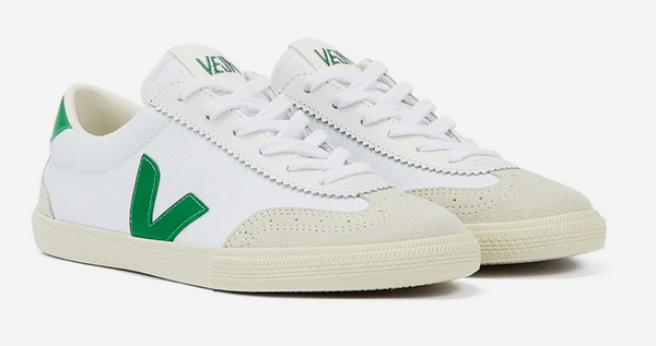 Veja Volley Canvas White Emeraude Women's
