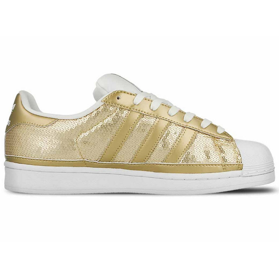 Adidas Superstar Metallic Gold Sequin Women's - Pimp Kicks