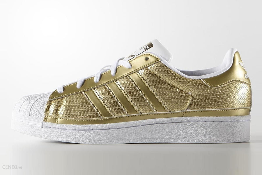 Adidas Superstar Metallic Gold Sequin Women's - Pimp Kicks