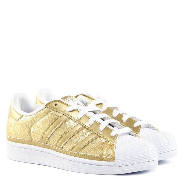 Adidas Superstar Metallic Gold Sequin Women's - Pimp Kicks