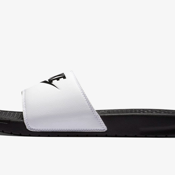 Nike Benassi JDI Sandals White Black Men's - Pimp Kicks