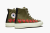Converse Chuck Taylor All-Star High 70s X CDG Multi Hearts Olive Men's