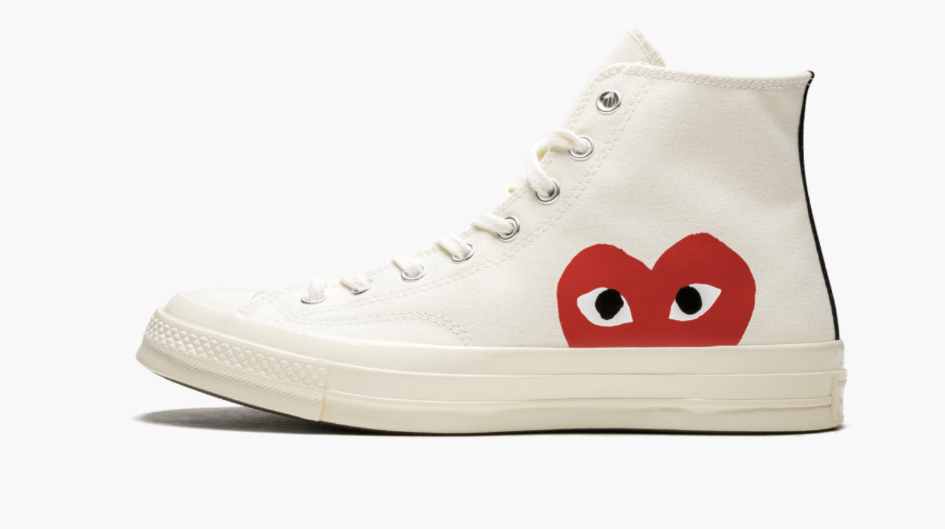 COMME DES GARCONS PLAY Chuck Logo High Top Trainers