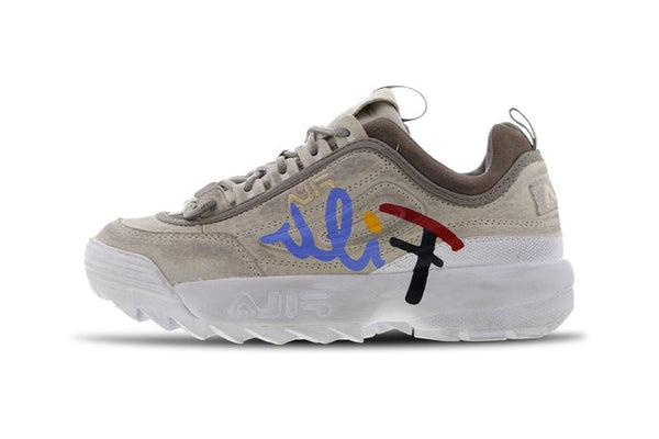 Fila Disruptor 2 Script Distressed Women's - Pimp Kicks