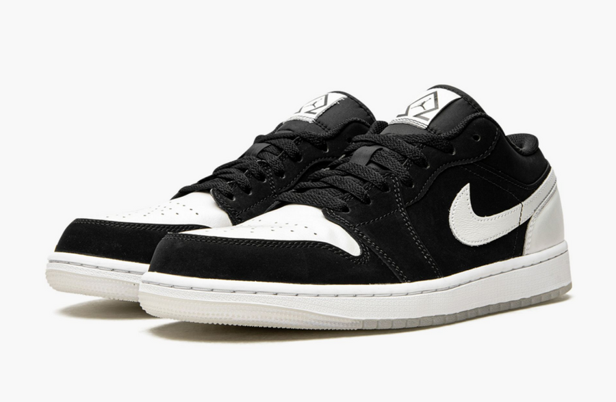 Jordan 1 Low Black White Diamond Men's
