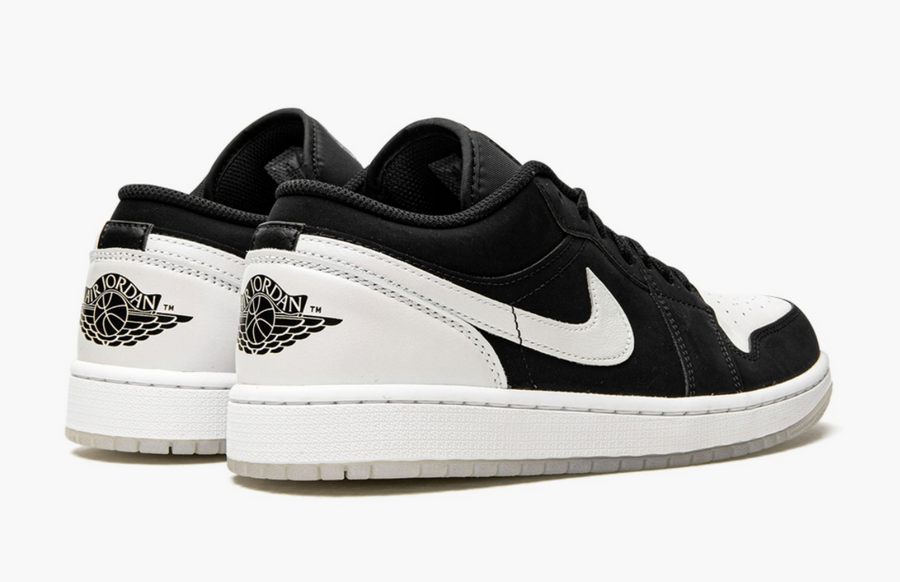 Jordan 1 Low Black White Diamond Men's